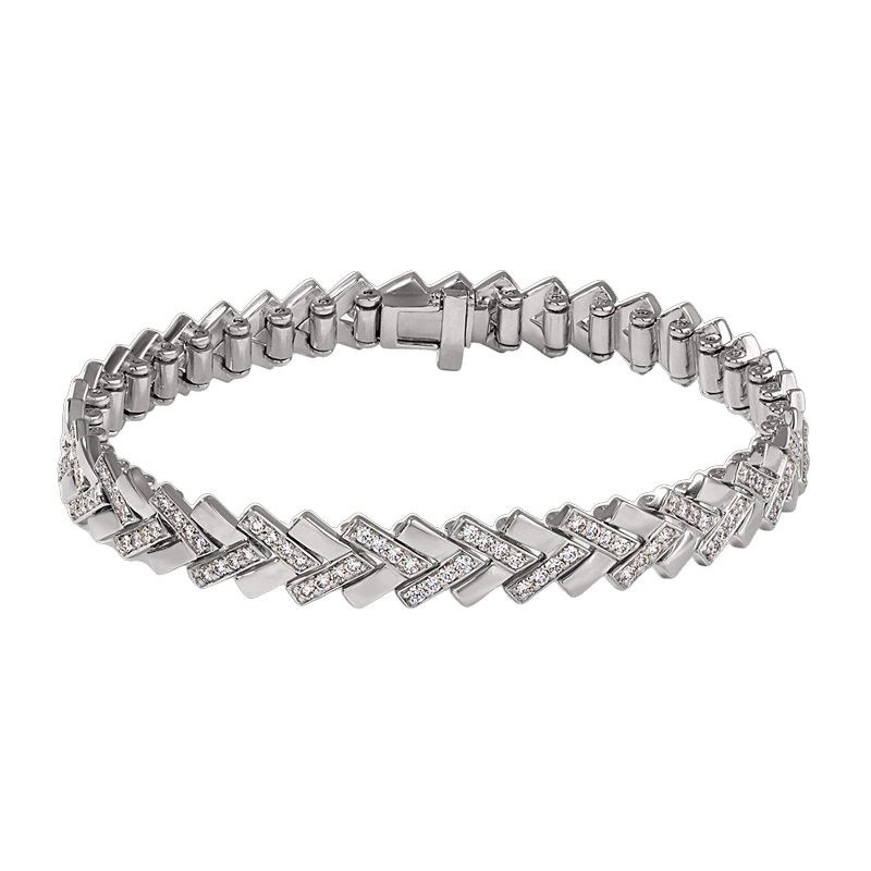 Diamond Herringbone Bracelet